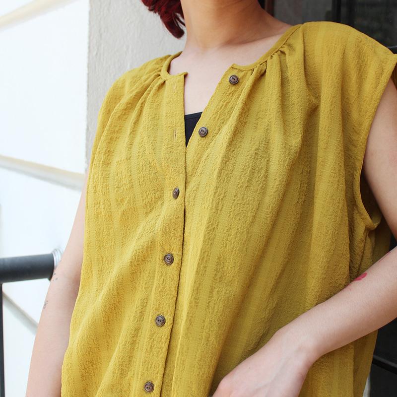 ◉真夏も涼しい◉マシュマロバルーンブラウス　マスタード | 11枚目