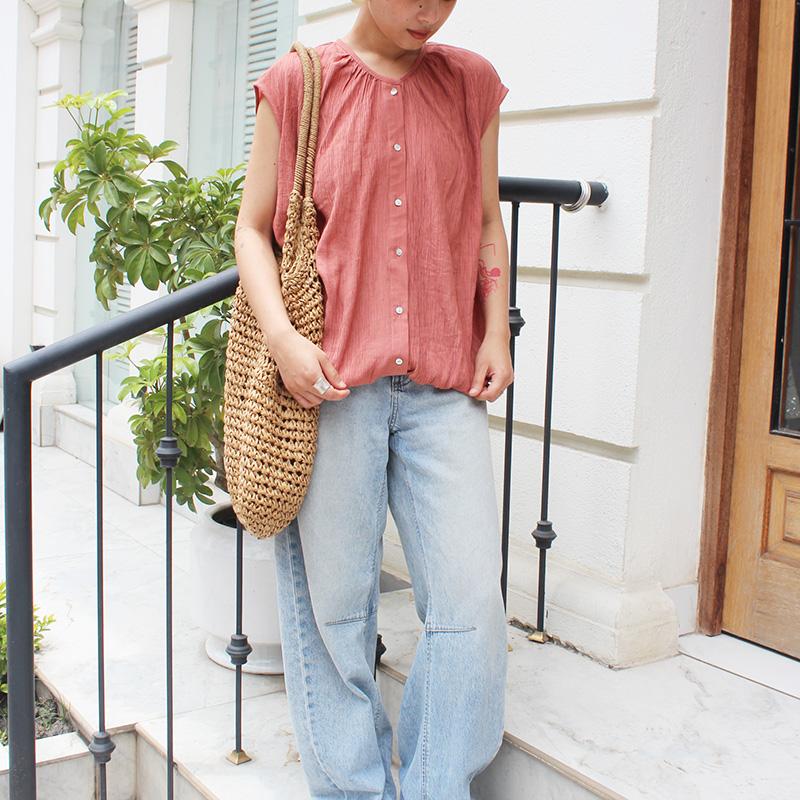 ◉真夏も涼しい◉マシュマロバルーンブラウス　クレープ | 4枚目