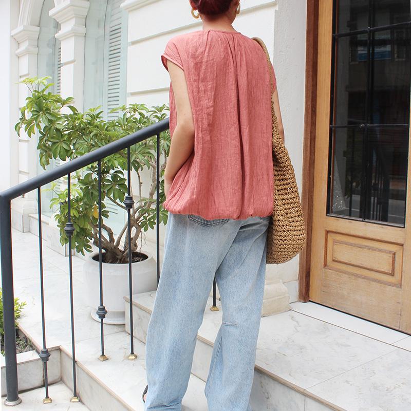 ◉真夏も涼しい◉マシュマロバルーンブラウス　クレープ | 5枚目