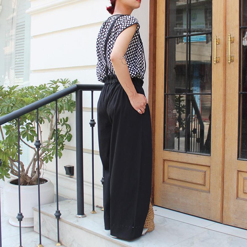 ◉肌にまとわりつかない速乾素材◉ 2wayリラックスパンツ　ブラック | 10枚目