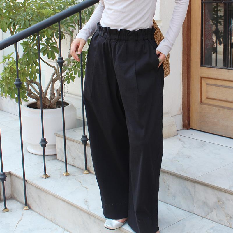 ◉肌にまとわりつかない速乾素材◉ 2wayリラックスパンツ　ブラック | 12枚目