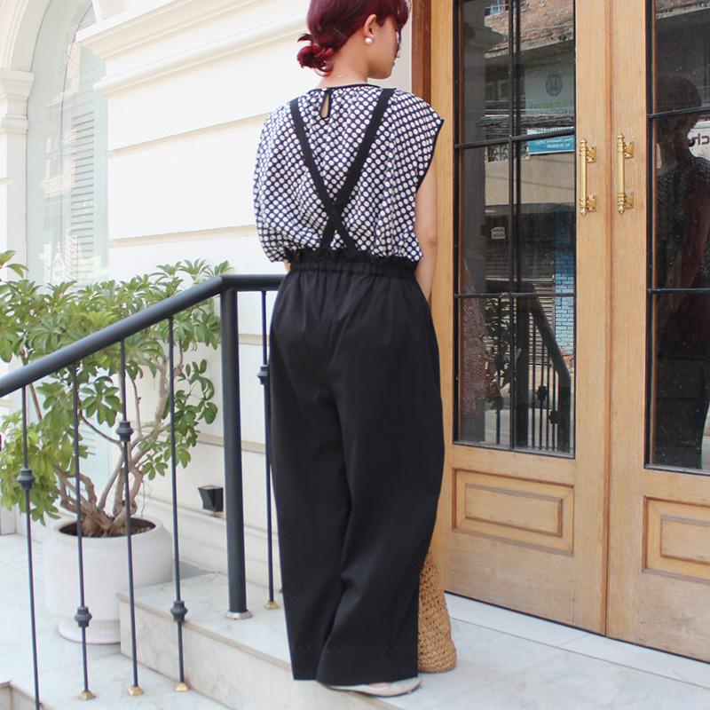 ◉肌にまとわりつかない速乾素材◉ 2wayリラックスパンツ　ブラック | 3枚目