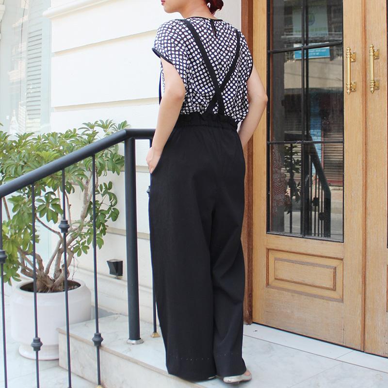 ◉肌にまとわりつかない速乾素材◉ 2wayリラックスパンツ　ブラック | 4枚目