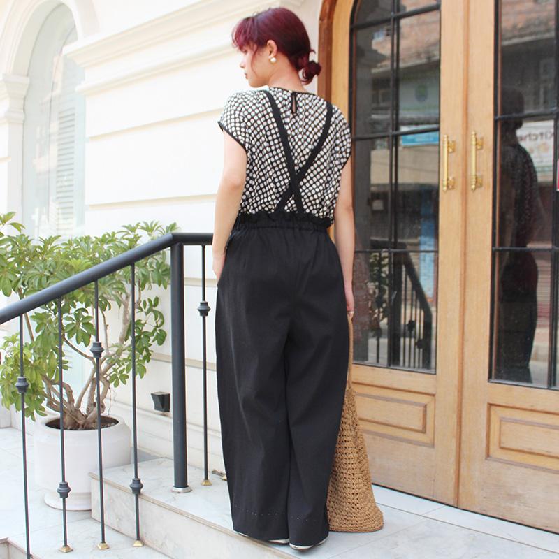 ◉肌にまとわりつかない速乾素材◉ 2wayリラックスパンツ　ブラック | 7枚目