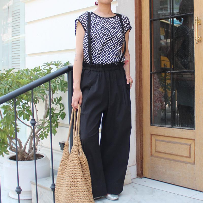 ◉肌にまとわりつかない速乾素材◉ 2wayリラックスパンツ　ブラック | 9枚目