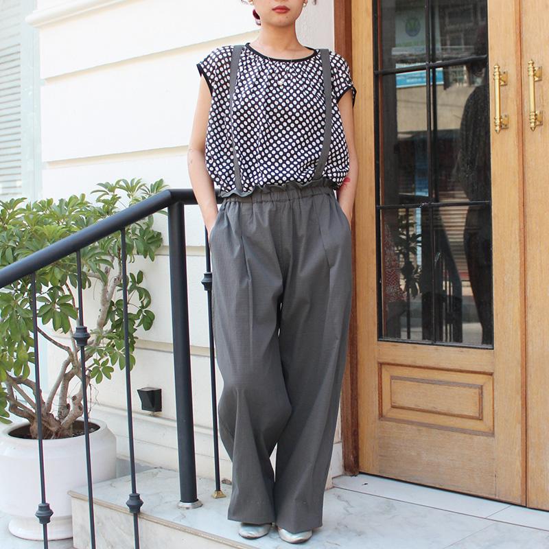 ◉肌にまとわりつかない速乾素材◉ 2wayリラックスパンツ　グレー1枚目の画像