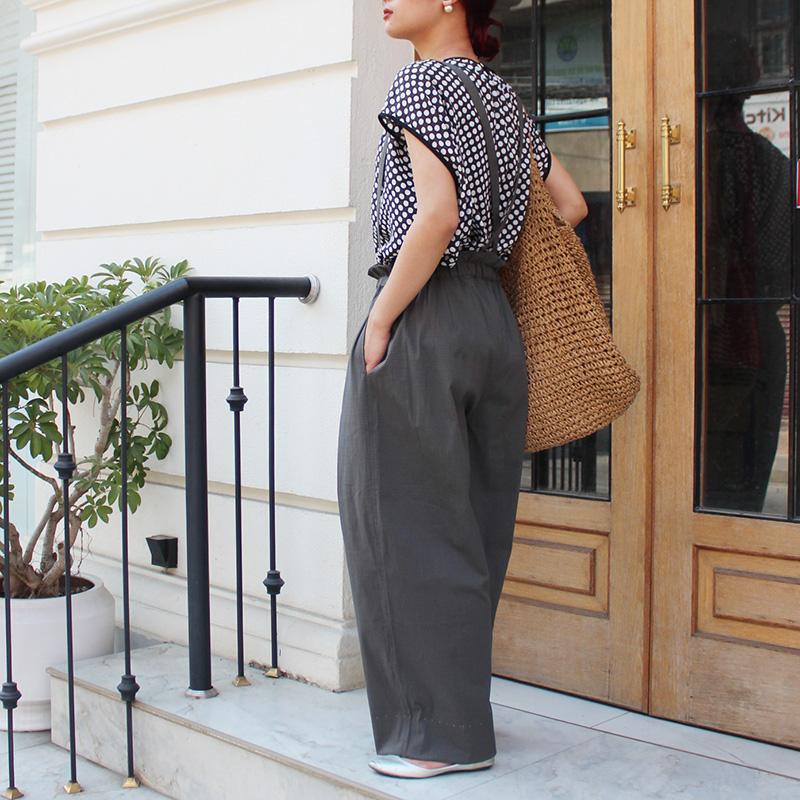 ◉肌にまとわりつかない速乾素材◉ 2wayリラックスパンツ　グレー | 3枚目