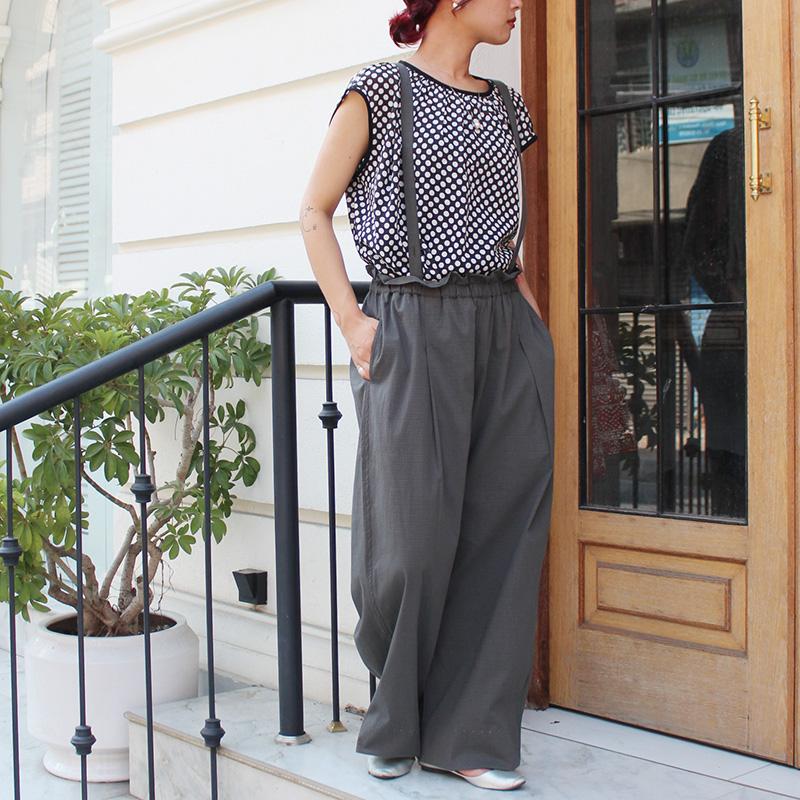 ◉肌にまとわりつかない速乾素材◉ 2wayリラックスパンツ　グレー | 5枚目