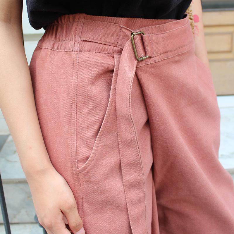 大人モード美脚パンツ◉ストレートラップパンツ　 くすみピンク | 11枚目