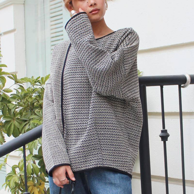 大人気リニューアル◉レトロ調ジャガード　バイカラードルマントップ | 2枚目