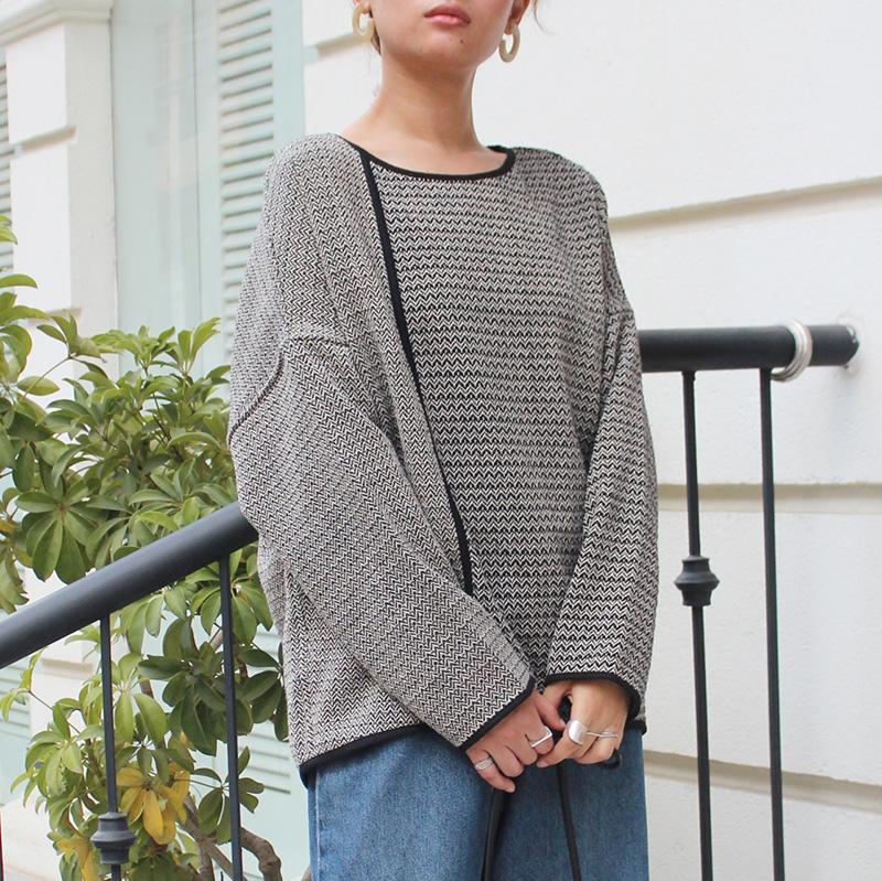 大人気リニューアル◉レトロ調ジャガード　バイカラードルマントップ | 3枚目