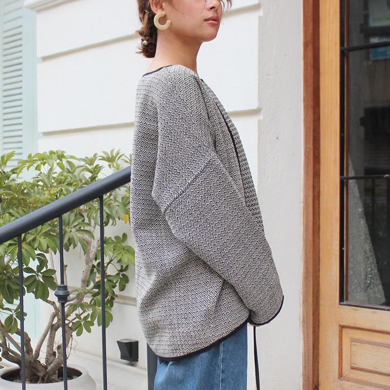 大人気リニューアル◉レトロ調ジャガード　バイカラードルマントップ | 4枚目