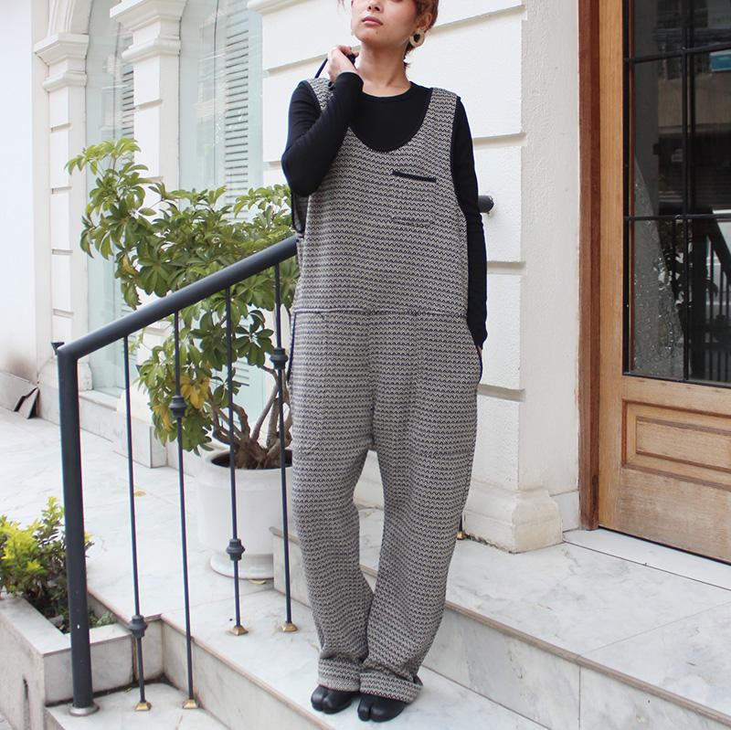 大人気リニューアル◉レトロ調ジャガード　ジャンプスーツ | 3枚目