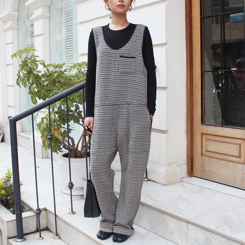 大人気リニューアル◉レトロ調ジャガード　ジャンプスーツ | 5枚目