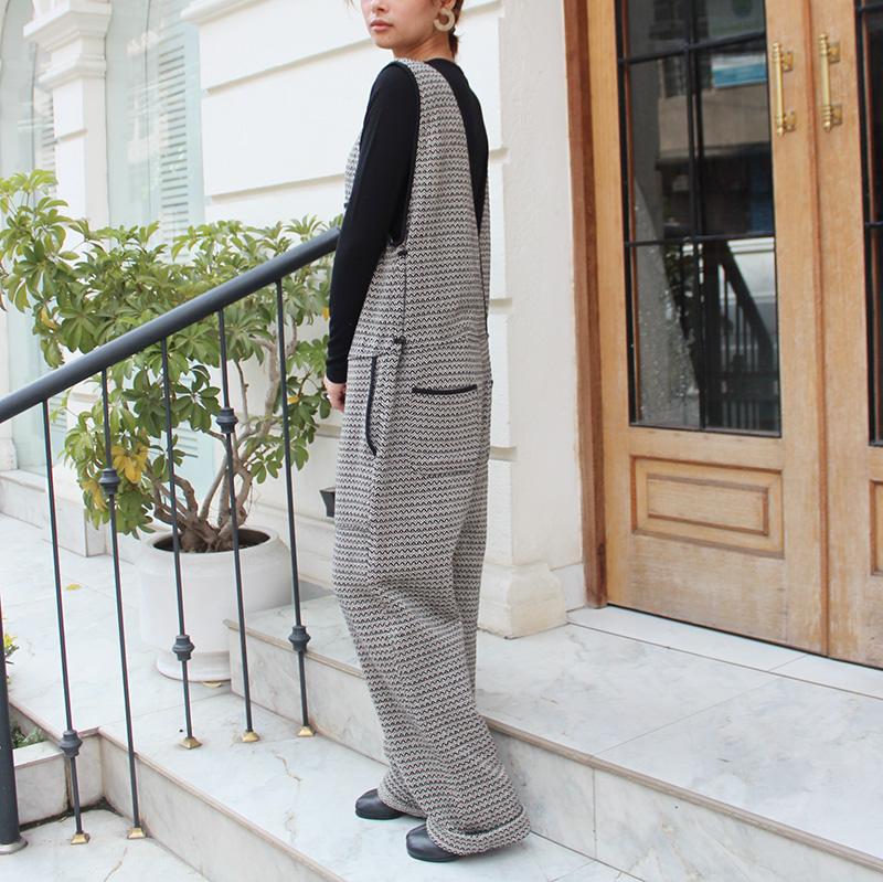 大人気リニューアル◉レトロ調ジャガード　ジャンプスーツ | 7枚目