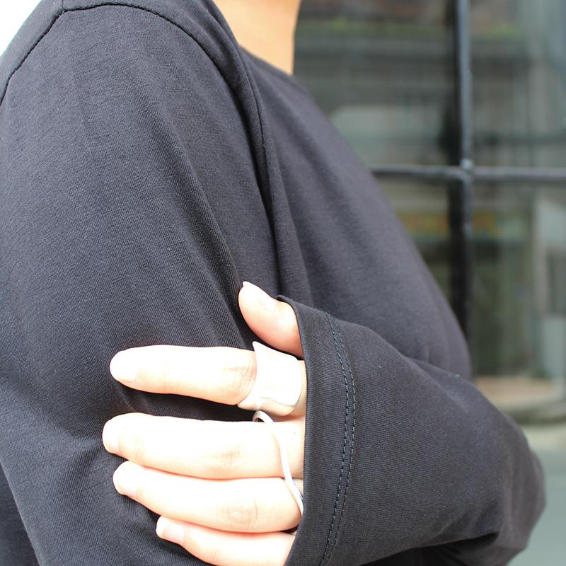 １枚で大人モード◉ ベーシックロングワンピース　ブラック | 8枚目