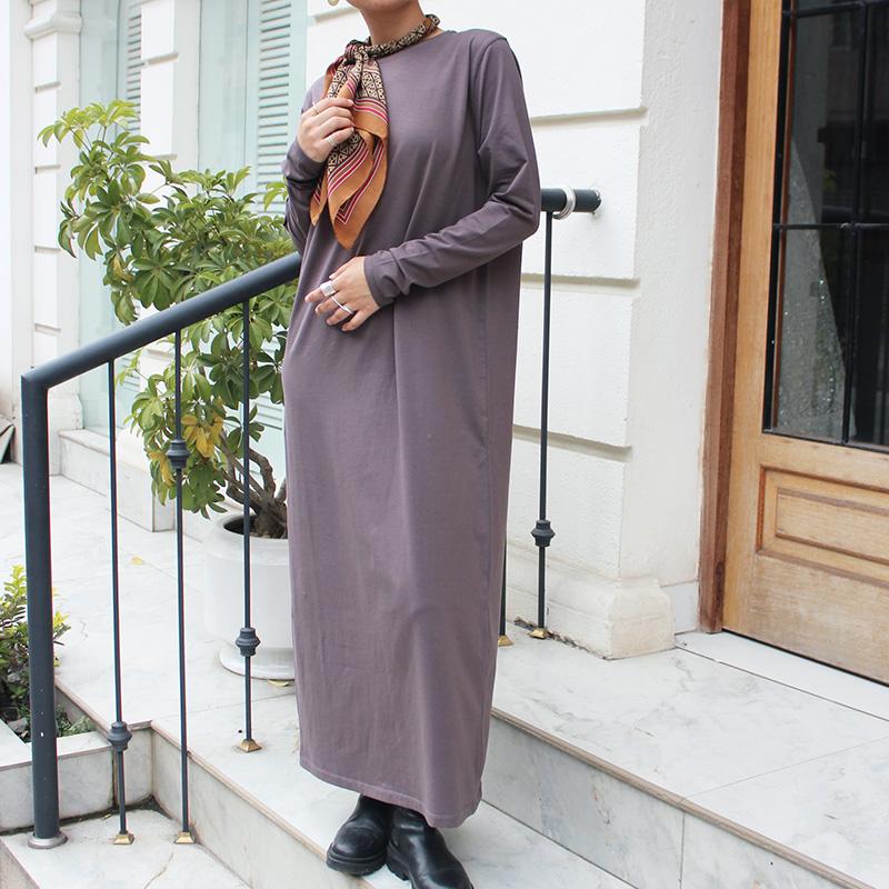 １枚で大人モード◉ ベーシックロングワンピース　ブラック | 9枚目