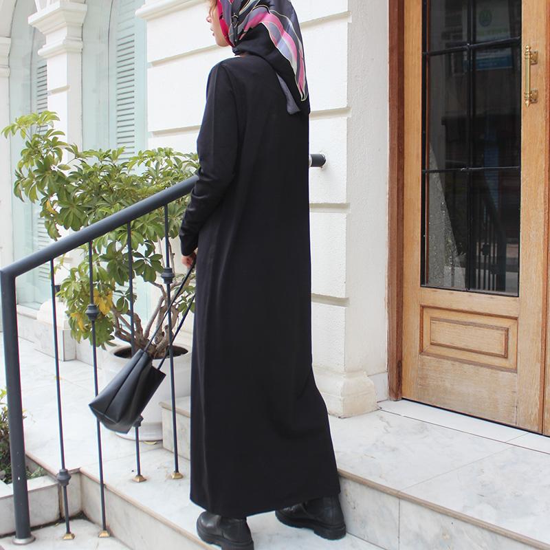 １枚で大人モード◉ ベーシックロングワンピース　グレー | 8枚目