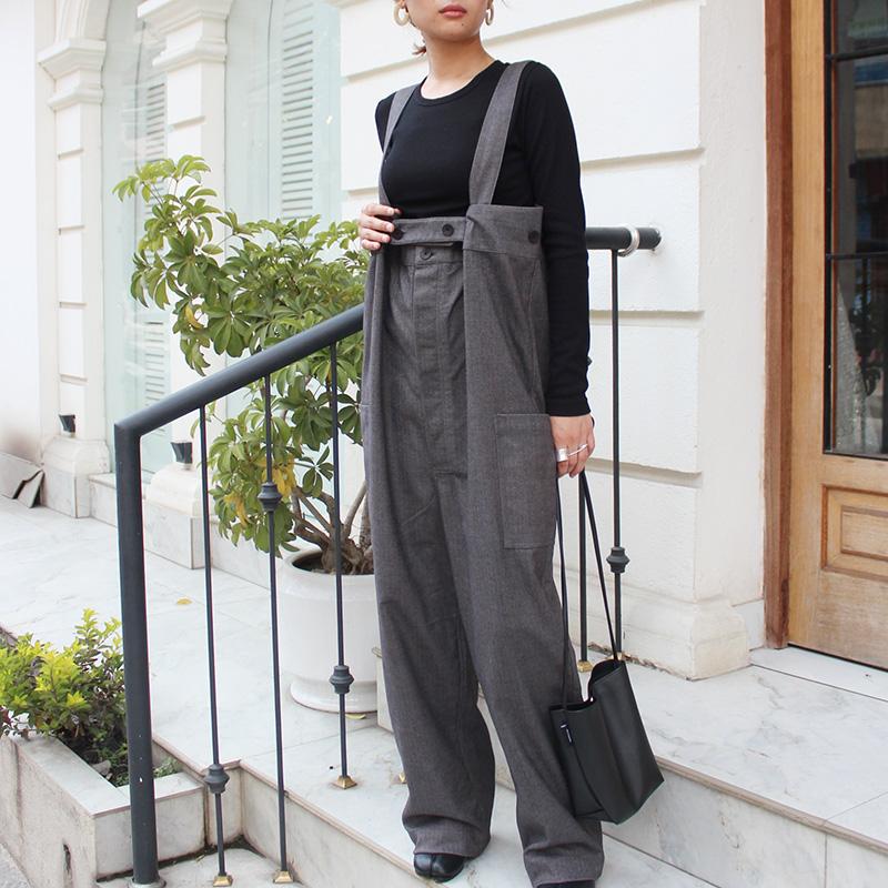 秋の新作◉ フリーサイズのペインターサロペット　ウール | 3枚目