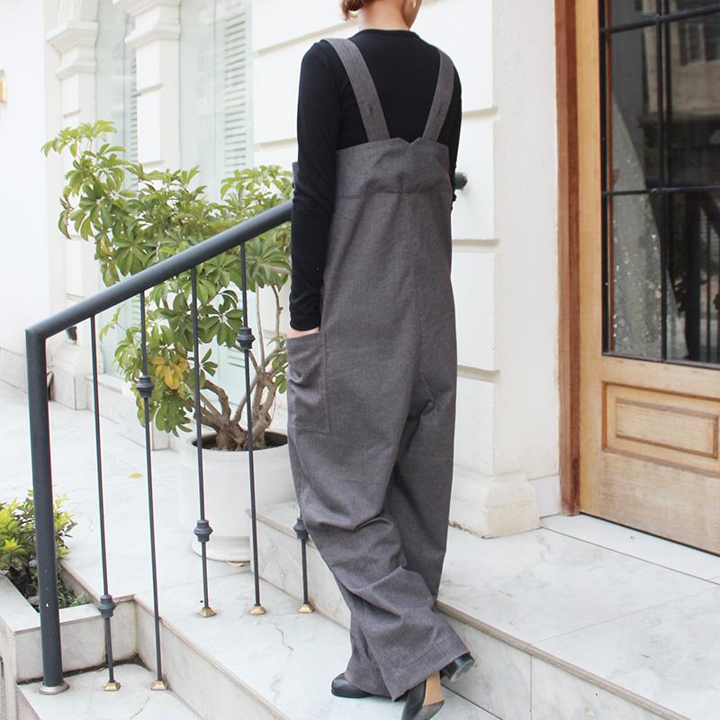 秋の新作◉ フリーサイズのペインターサロペット　ウール | 5枚目