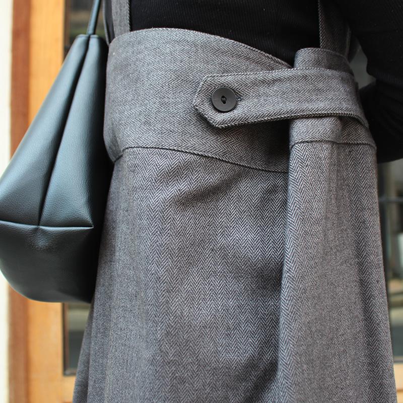 秋の新作◉ フリーサイズのペインターサロペット　ウール | 10枚目