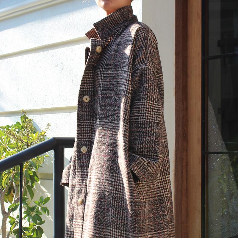 ほっこり冬素材◉ ウールオーバーコート　グレー | 9枚目