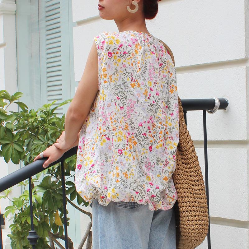 ◉真夏も涼しい◉マシュマロバルーンブラウス サマーホワイト | 4枚目