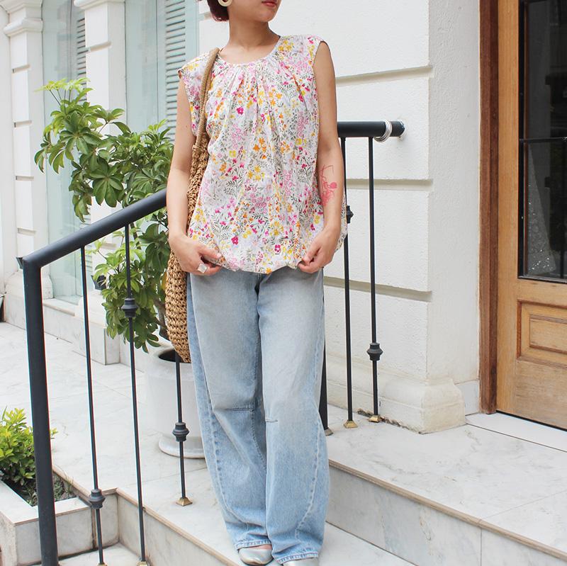 ◉真夏も涼しい◉マシュマロバルーンブラウス サマーホワイト | 5枚目