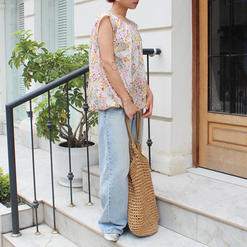 ◉真夏も涼しい◉マシュマロバルーンブラウス サマーホワイト | 6枚目