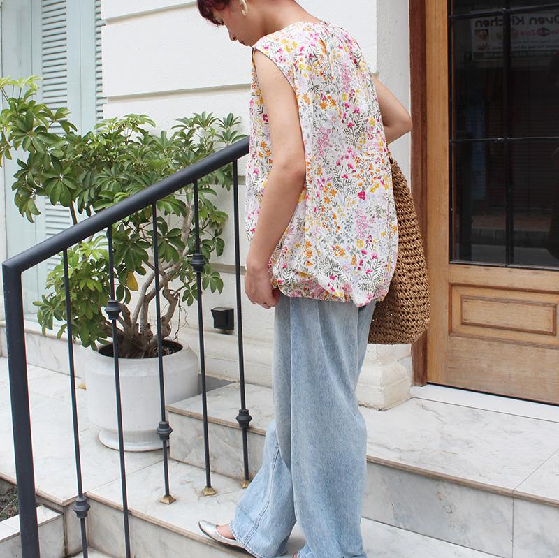 ◉真夏も涼しい◉マシュマロバルーンブラウス サマーホワイト | 8枚目